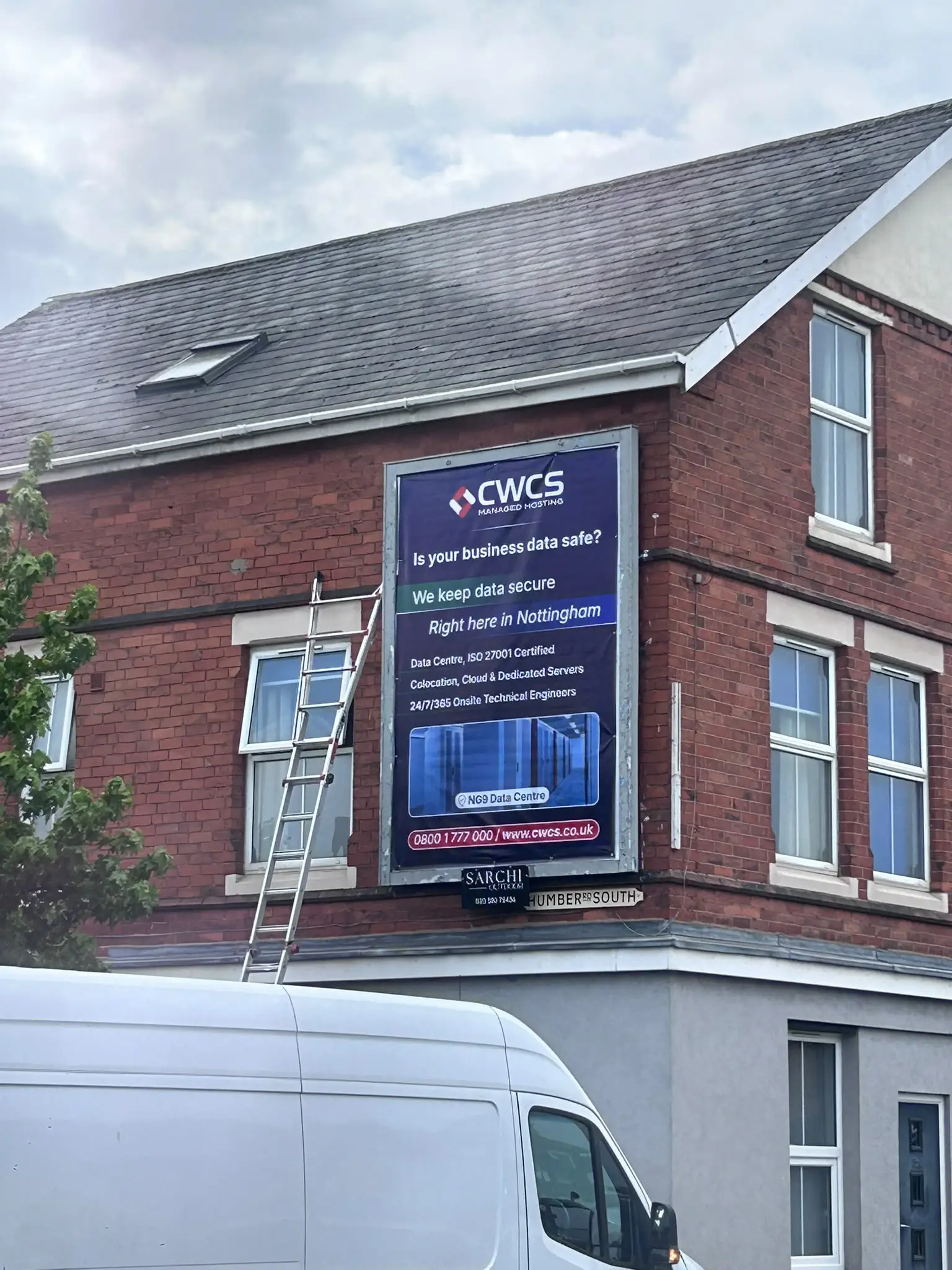 CWCS outdoor billboard advertising display installed at Queens Road Beeston Nottingham